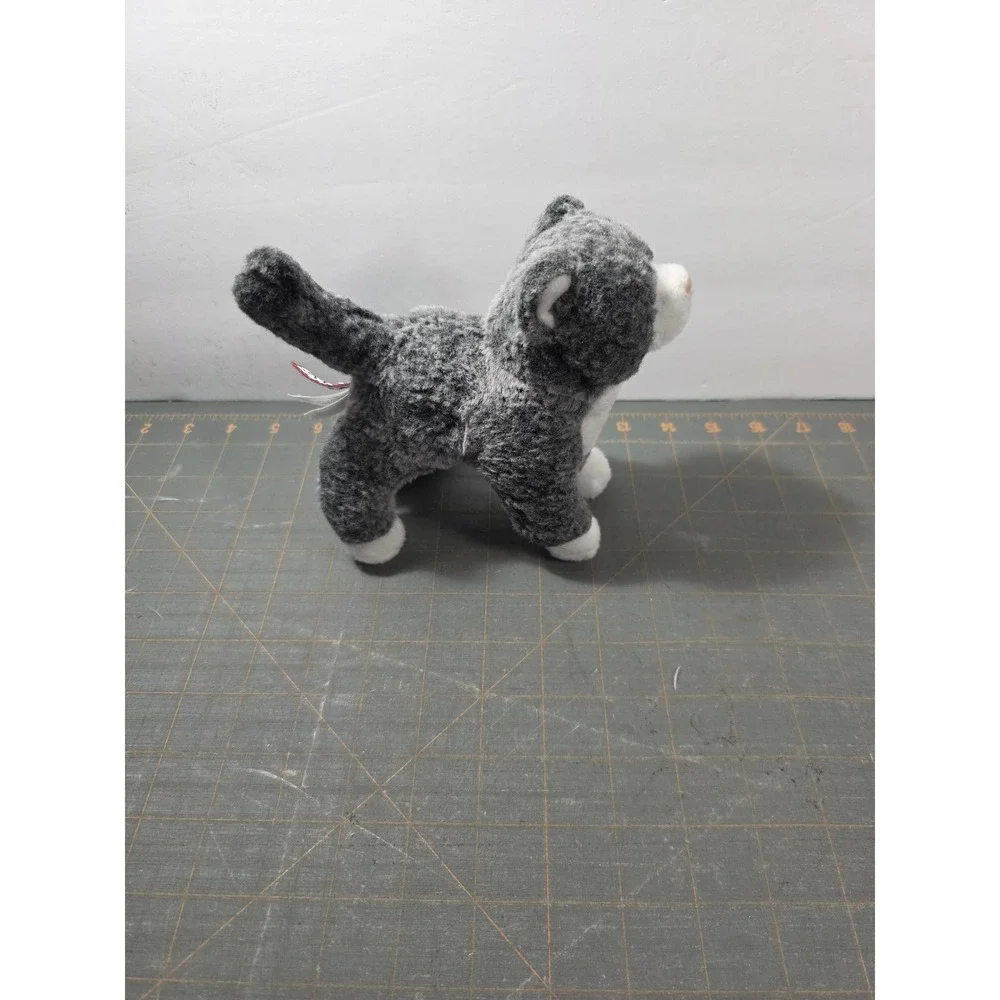 Douglas Plush Cat Grey White Stuffed Animal Kitten Standing 8 Inch Small